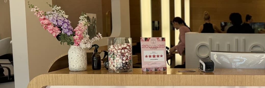 The front desk at Dullers Kappers on Roggestraat, Apeldoorn